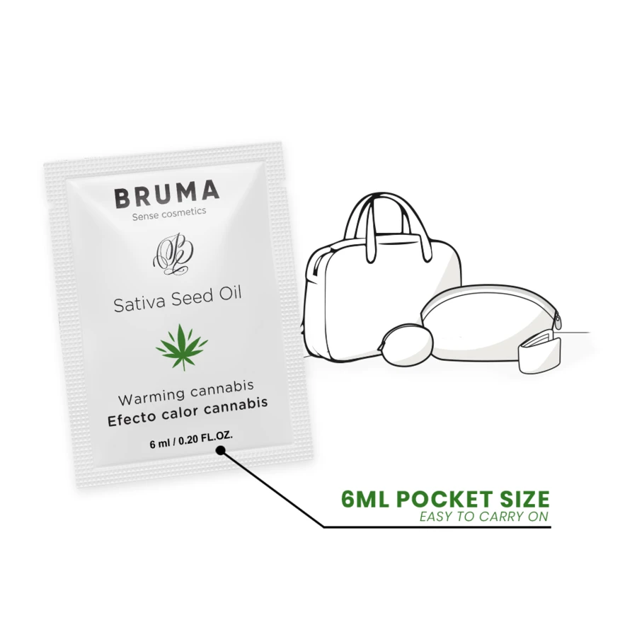BRUMA - GEL SCORREVOLE ALL''OLIO DI SEMI DI SATIVA GUSTO CANNABIS RISCALDANTE 6 ML